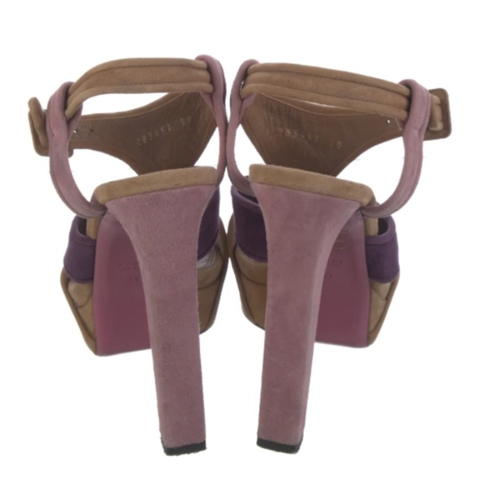Authentic Gucci Two Tone Suede Platform Heels - Picture 12 of 13